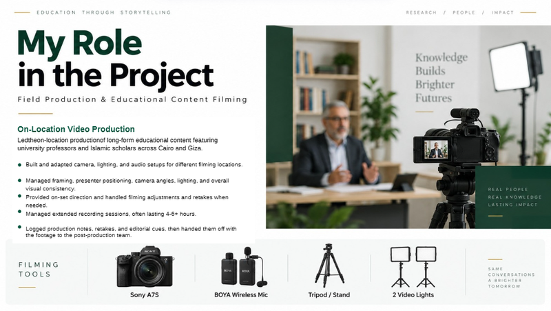 Field Production & Educatinal Content Filming